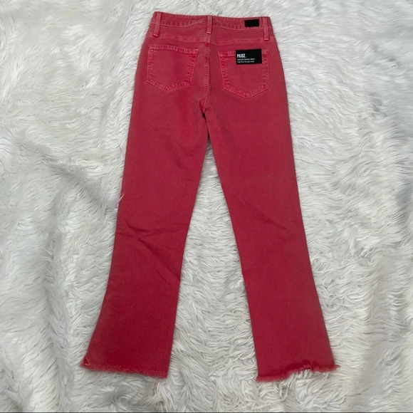 New PAIGE Hoxton Straight Ankle Jean Wildflower NWT Denim 25 - Picture 12 of 14